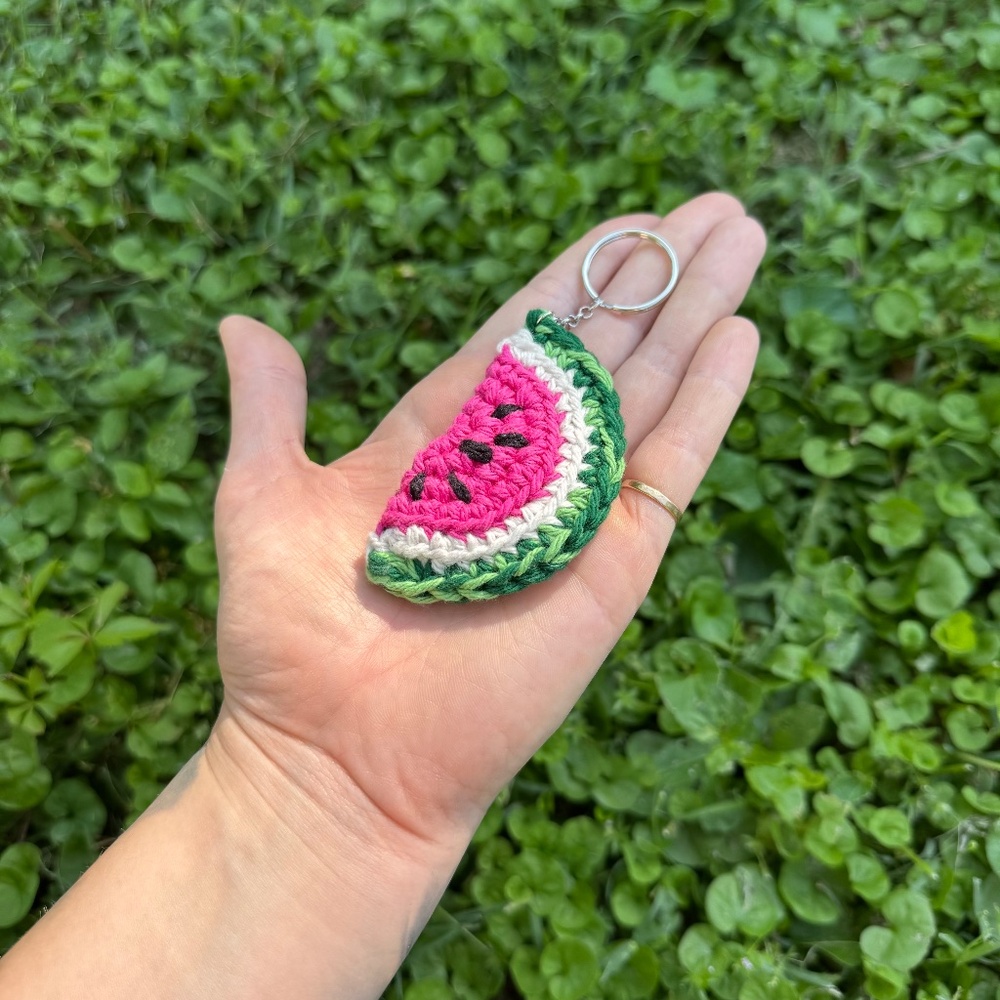 Handmade Crochet Fruit Fidget Keychains - Picture 5 of 10